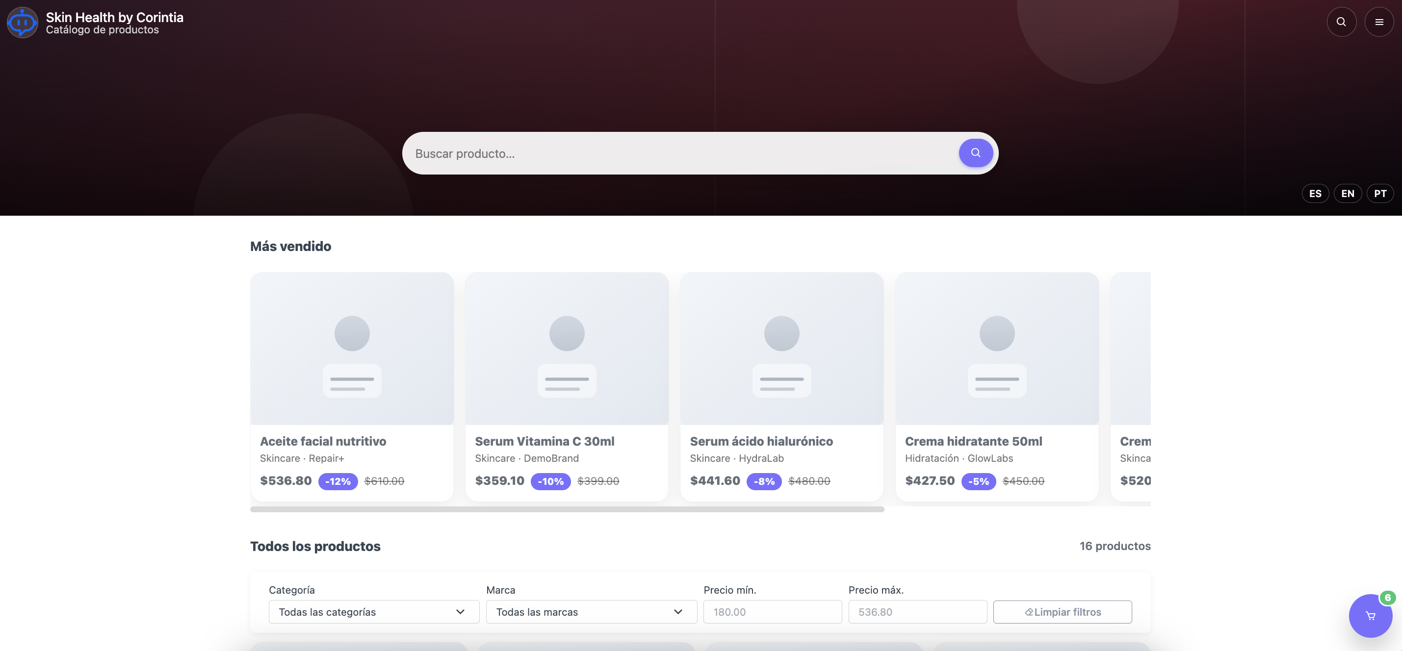 GlowSuite - Pantalla 4