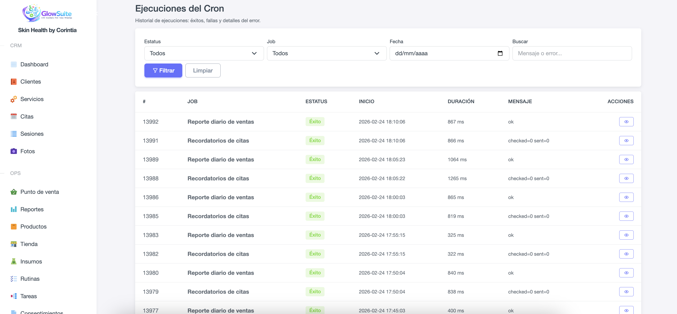 GlowSuite - Pantalla 5