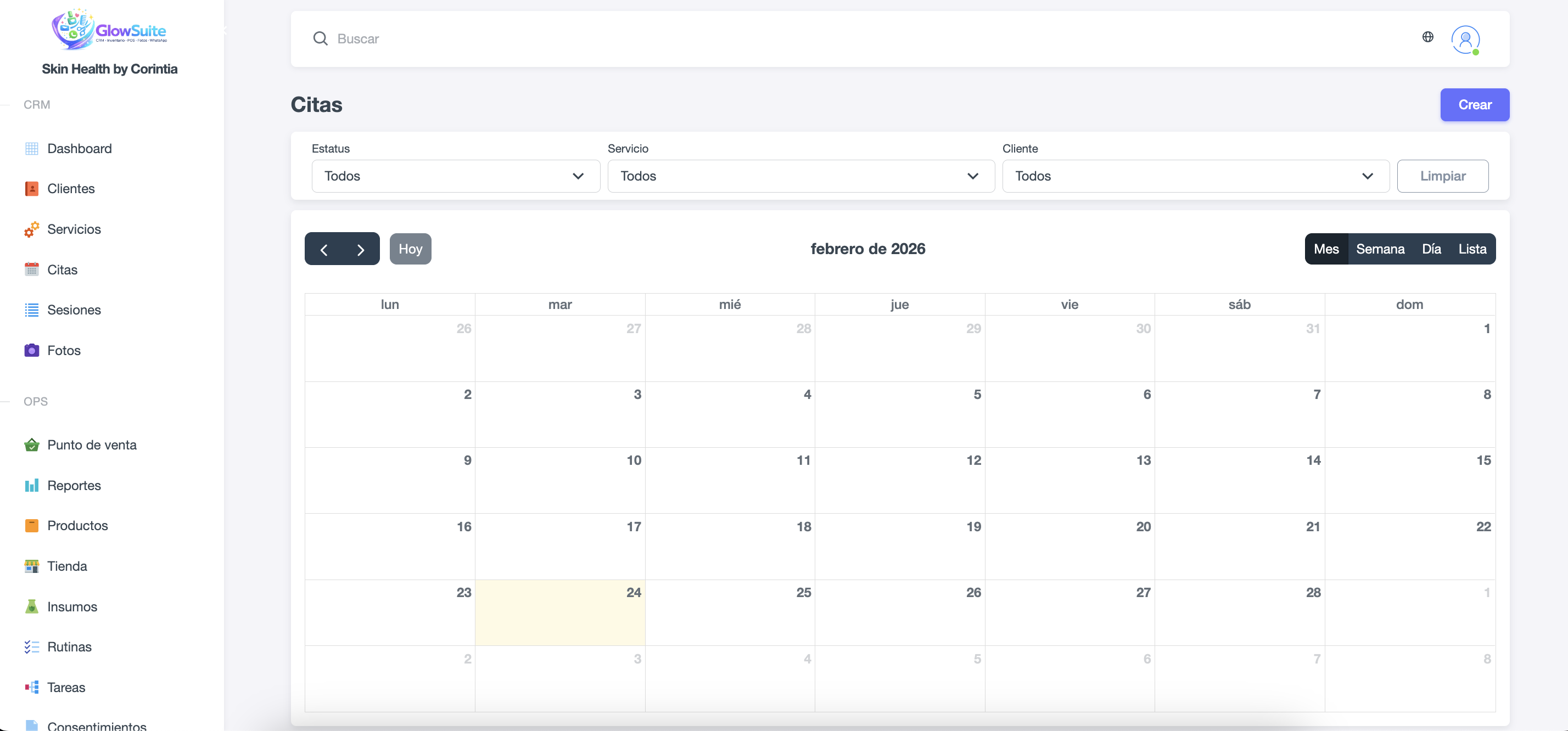 GlowSuite - Pantalla 9